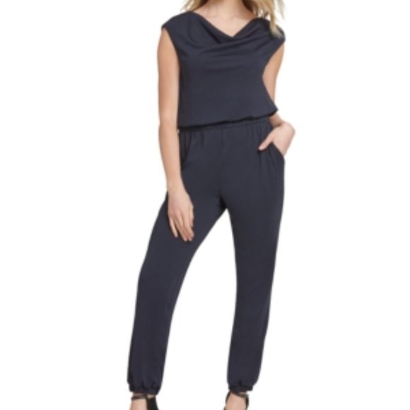 Dkny Pants - Dkny Cap-Sleeve Jumpsuit
